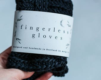 Fingerless gloves, merino gloves, wrist warmers, arm warmers, fingerless mittens, chunky knit mittens, gift for her, womens gloves,