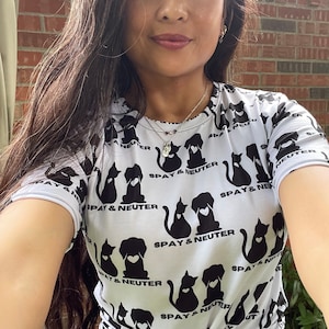 Onzijdig Awareness T-shirt Animal Rights Advocate T-shirt Unisex dubbelzijdig all-over print huisdier reddingsshirt ondersteuning adoptie redt levens