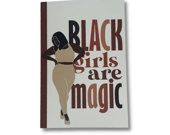 Black Girls Are Magic Journal, Black Girl Journal, Lined Pages, Matte Cover