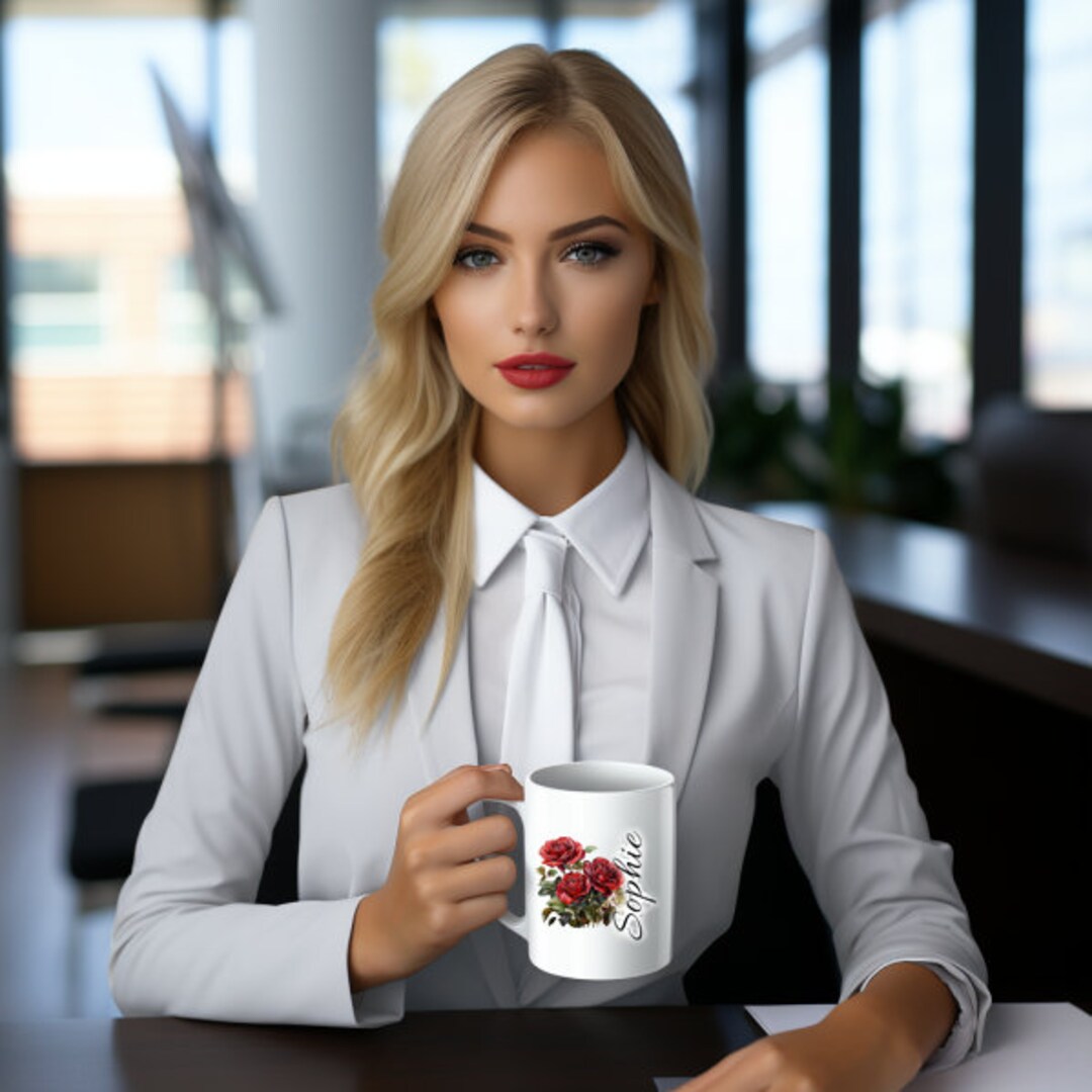 Personalized Birth Flower Coffee Mug With Name Birth Month Etsy