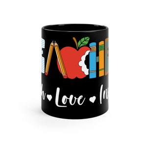 Teacher,  Teach, Love, Inspire, Coffee Mug, Gift for Teachers