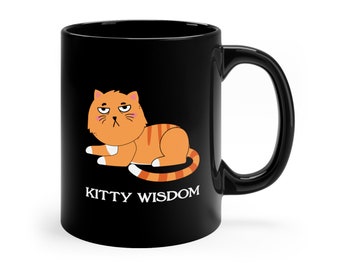 Kitty Wisdom, zabawny kubek dla kota, dla miłośników kotów