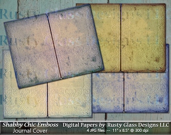 Digital Journal Cover / Shabby Chic / Printable Papers / Junk Journal pages / Grunge Journal Cover / Journaling / Bookcover