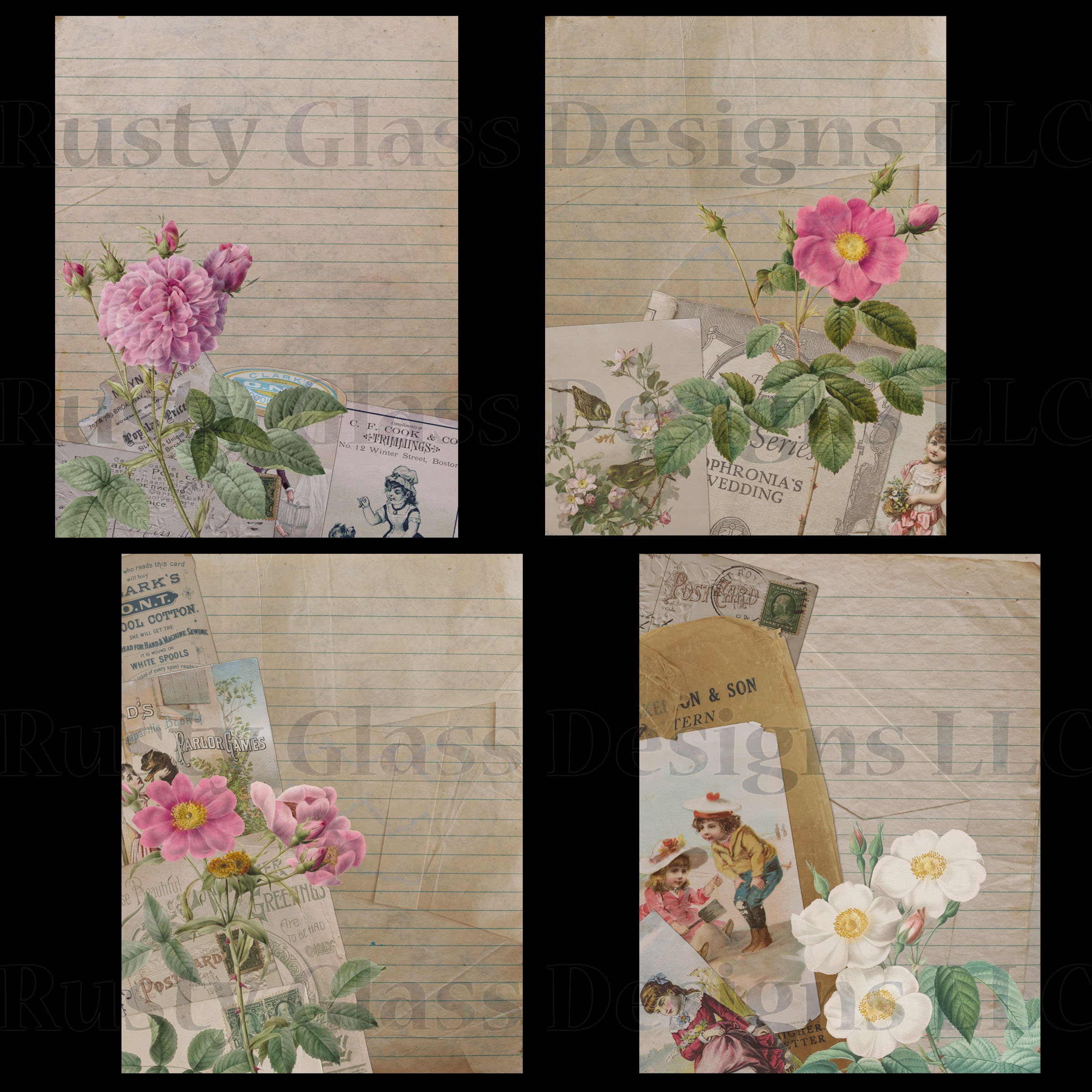 Digital Collage Sheets Vintage Ads Roses Etsy Digital Collage Sheets Vintage Ads Roses Etsy