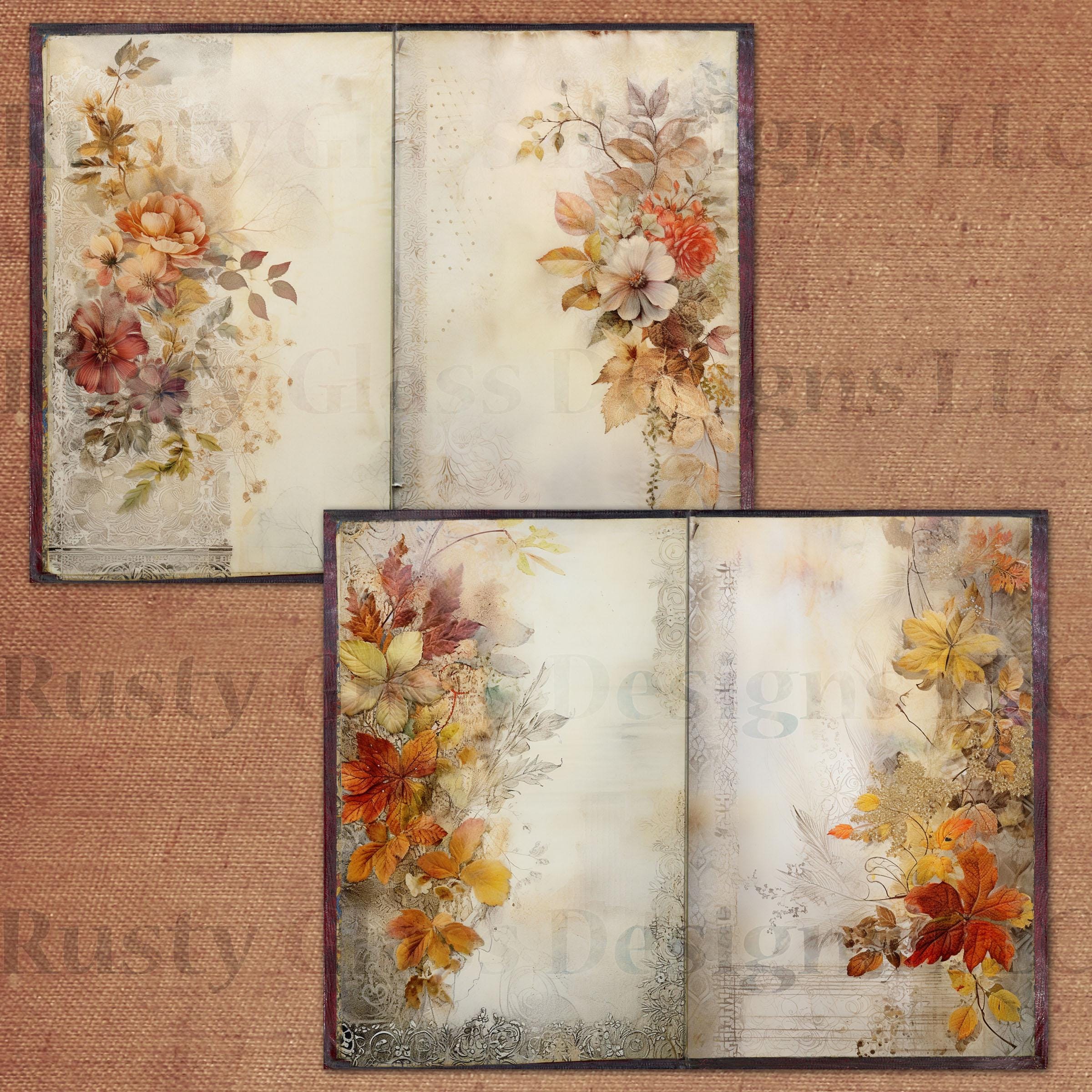 Autumn Leaves Junk Journal Pages Printable Journal, Fall Journal ...