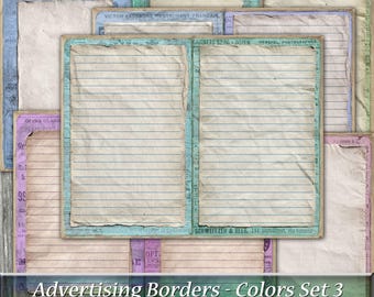 Colorful Antique Advertising Journal Pages, Junk Journal Set 3 (Digital Download)