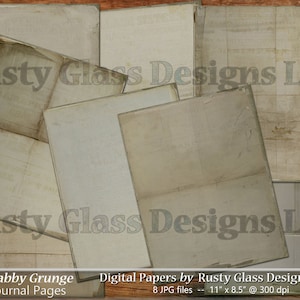 Shabby Grunge Digital Paper, Plain Journal Paper, Blank Journal Paper, Beige Printable Paper, Grungy Text Paper, Shabby Chic
