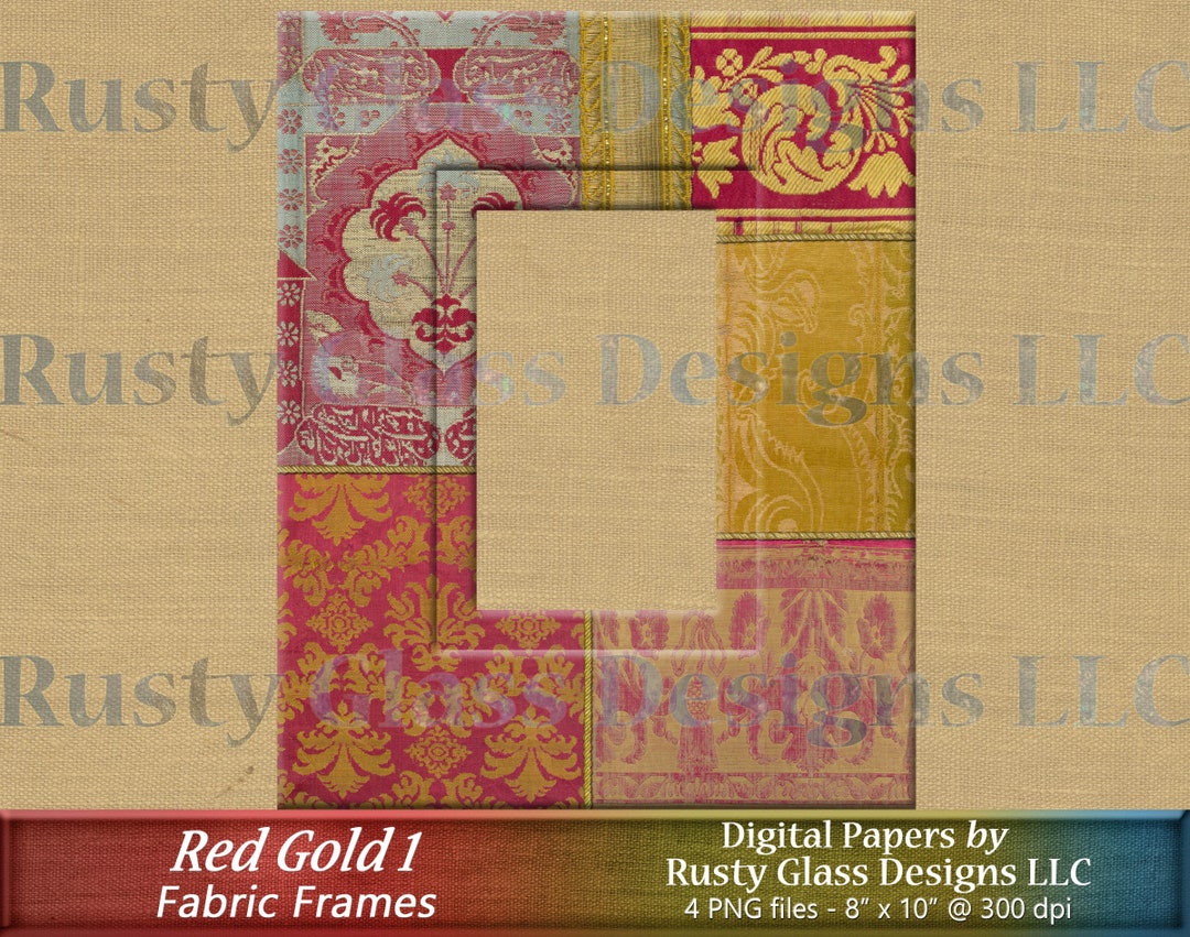 Colorful Fabric Photo Frame / Printable Frame / Digital Photo Frame ...