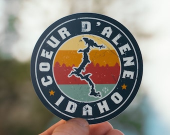 Coeur d'Alene Lake Stamp Sticker