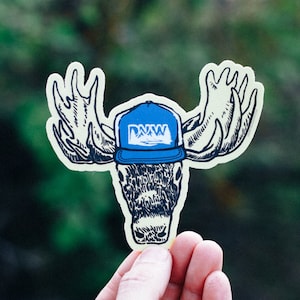 PNW Moose Sticker