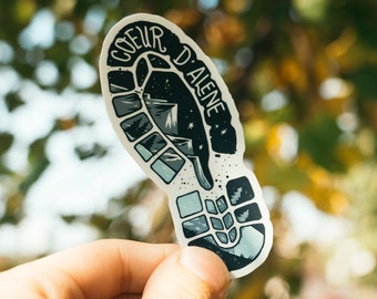 Coeur d'Alene Shoe Print Sticker