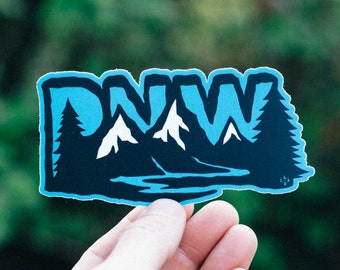 PNW Mountain Sticker