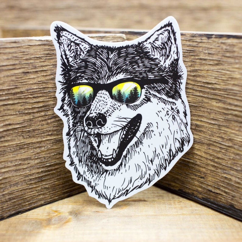 Stiker Wolves Wilderness Wolf Sticker - Etsy