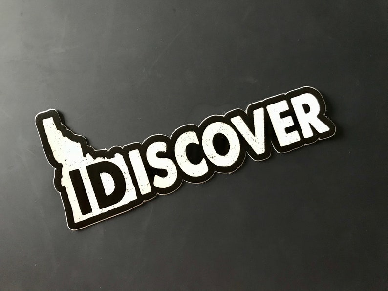 IDiscover Idaho Sticker Black Background image 1