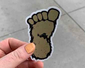 Bigfoot Footprint Sticker