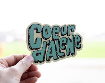 Coeur d'Alene Blue and Tan Sticker