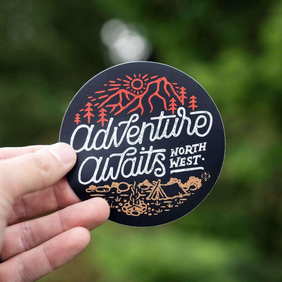 Adventure Awaits Northwest Sticker - Etsy