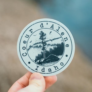 Coeur d&#39;Alene Tubbs Hill Stamp Sticker