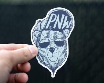 Adesivo PNW Cool Bear