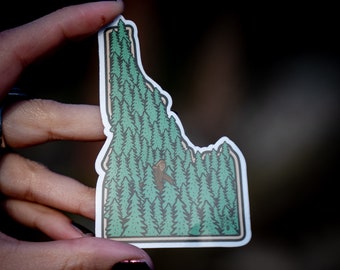 Peek-A-Boo Bigfoot Sticker