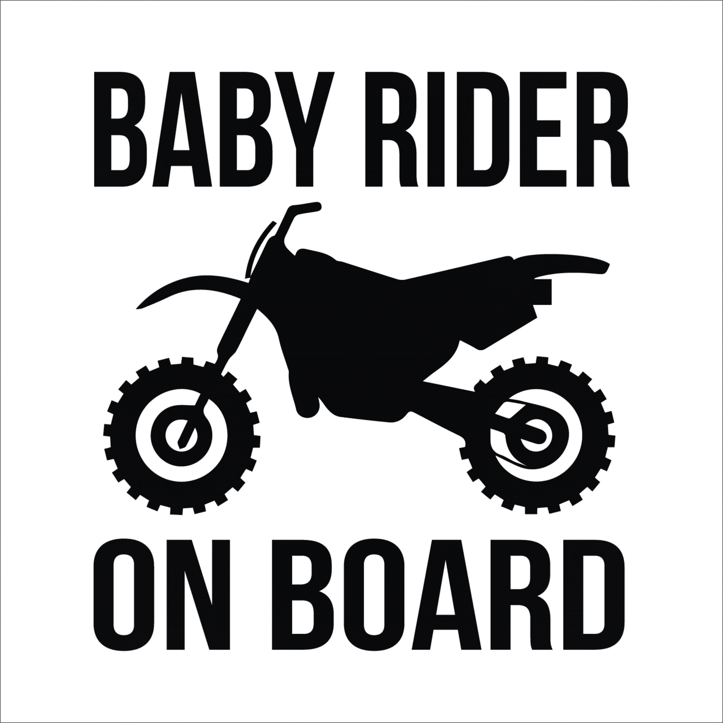 Baby Motocross Rider On Board – Baby On Board Sticker, Custom Made In the  USA