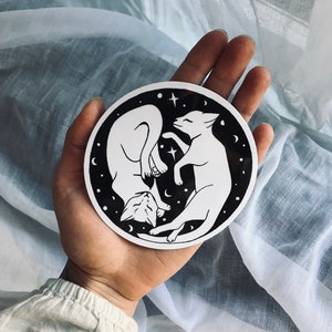 Cat Moon Sticker