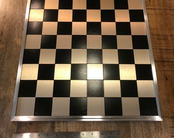 Colors! - Large Gold and Black Aluminum Checker / Chess Board