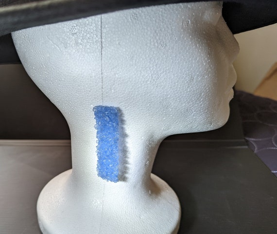 Long Light Blue Iridescent Rectangle Post Earring… - image 3