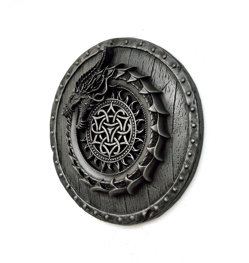 Viking Decor Ouroboros Dragon Sculpture Norse Wall Art Pagan Etsy