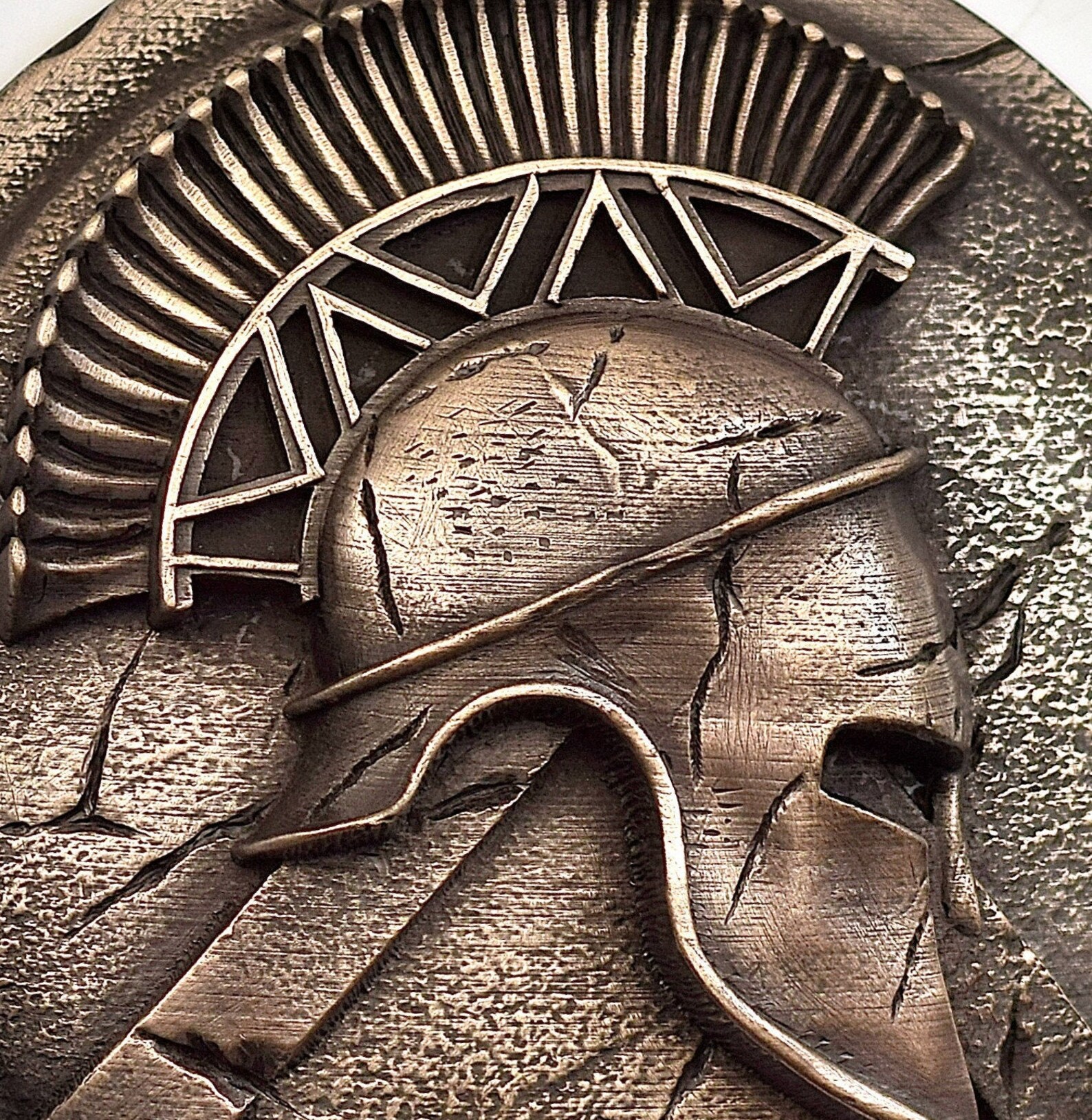 Greek Helmet Spartan Warrior Shield Wall Decor Hoplite Greek Etsy