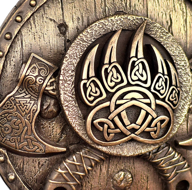 Bearded axe viking decor wall art Norse decor viking axe Etsy