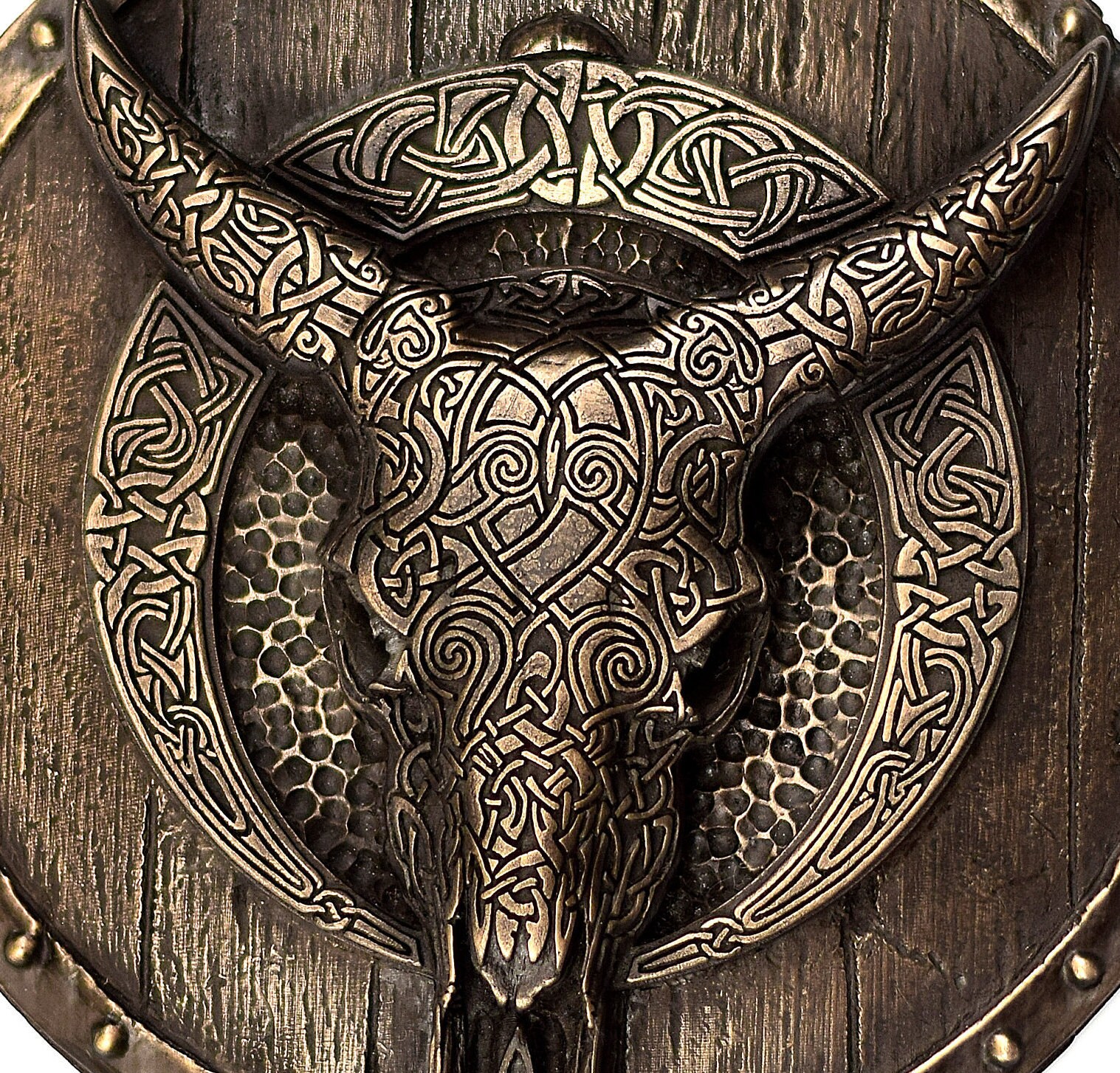 Viking Decor Carved Bull Skull Home Rustic Decor Viking Wall Etsy