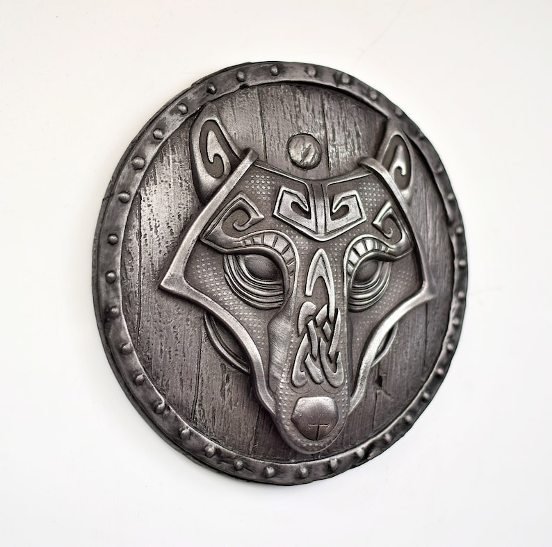 Viking Decor Wolf Artwork Wall Hanging Scandinavian Art Etsy