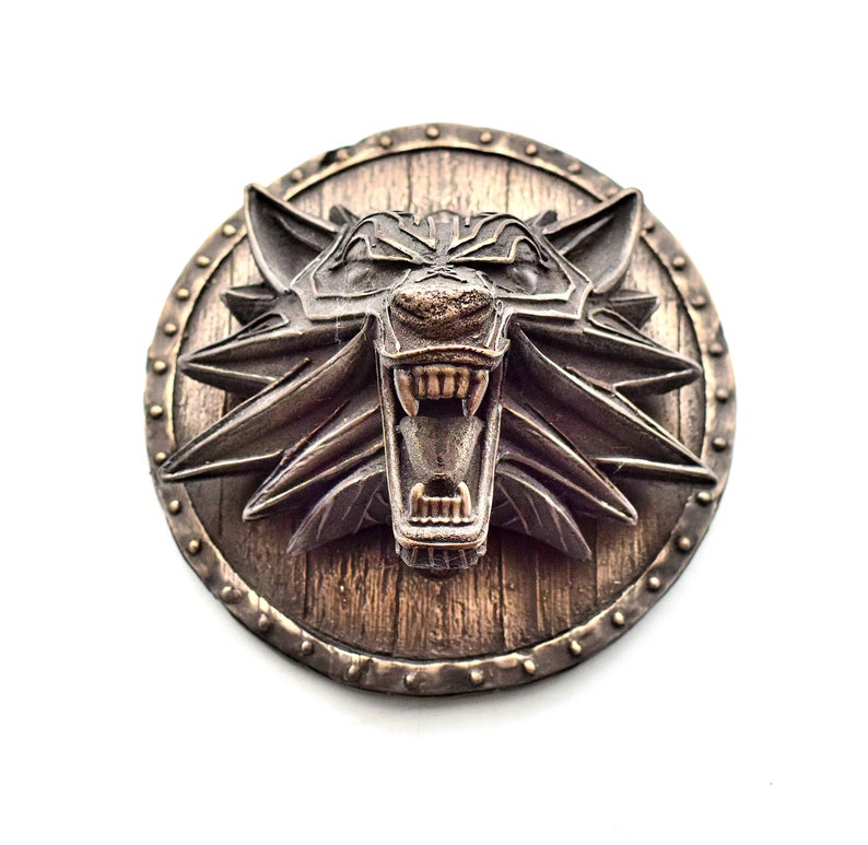 Fenrir Norse Viking Wolf Bronze Shield Sculpture Wall Art | Etsy