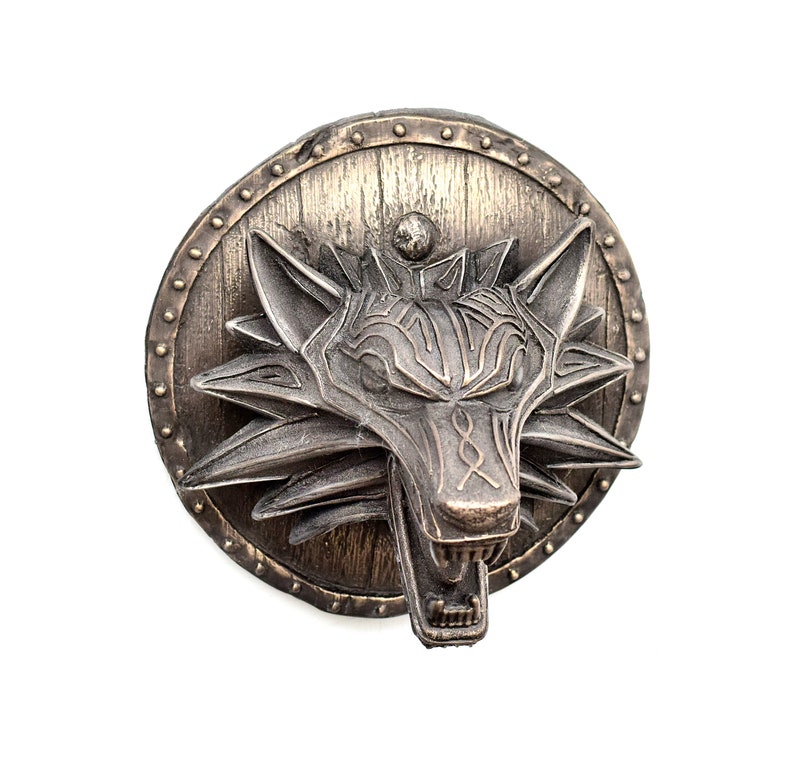 Fenrir Norse Viking Wolf Bronze Shield Sculpture Wall Art | Etsy