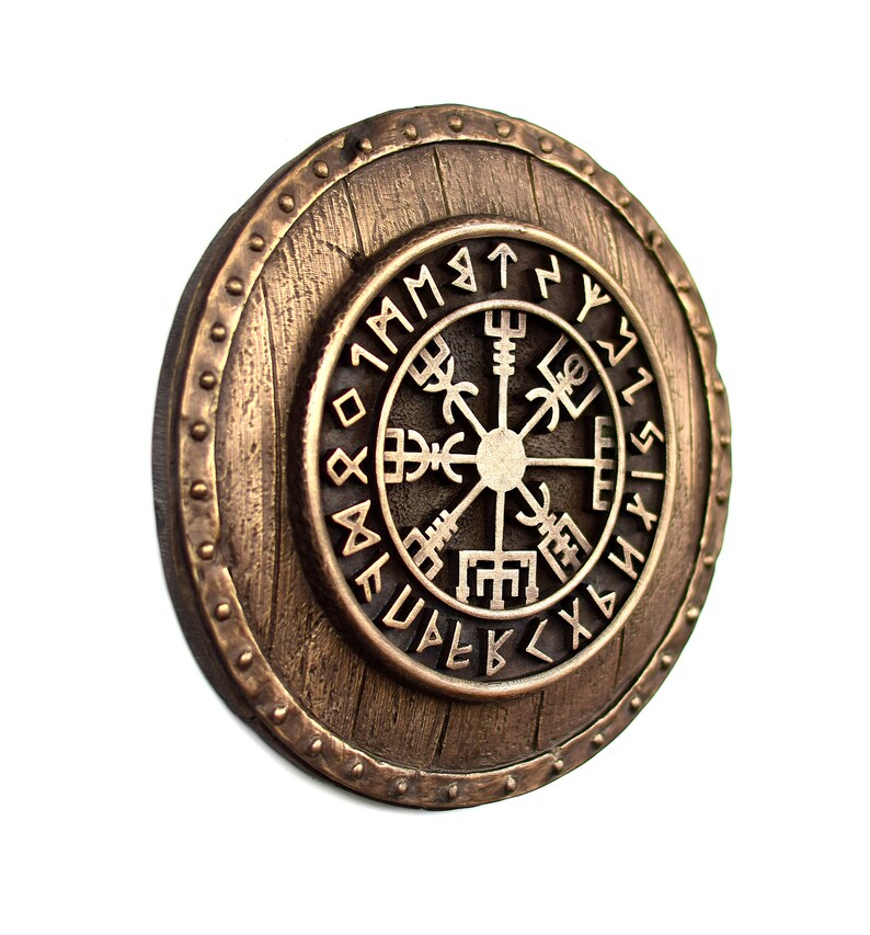 Vegvisir Viking Compass Runic Wayfinder on the Shield Norse Etsy
