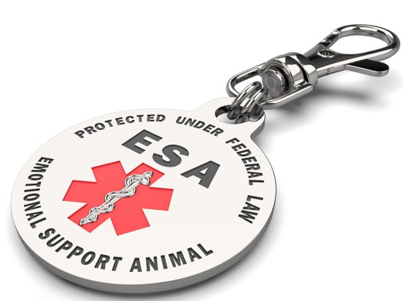 ESA Emotional Support Animal Tag Double Sided and Deeply - Etsy ESA Emotional Support Animal Tag Double Sided and Deeply - Etsy
