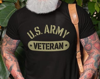 T-shirt Amerikaanse legerveteraan, zwaar katoenen T-shirt voor veteranen, militaire familie, patriottisch cadeau, Memorial Day, Independence Day, cadeau voor veteraan