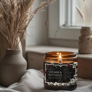 Kokain & Buttholes ljus rolig vuxen humor nyhet burk gåva gotisk hjärtskalle design bild 2