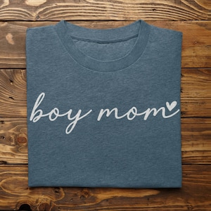 BOY MOM T-SHIRT, Perfect Gift For Mother&#39;s Day, Casual Wear, Family Gatherings, Boy mom shirt Mother&#39;s Day Gift Everyday Comfort Summer Gift