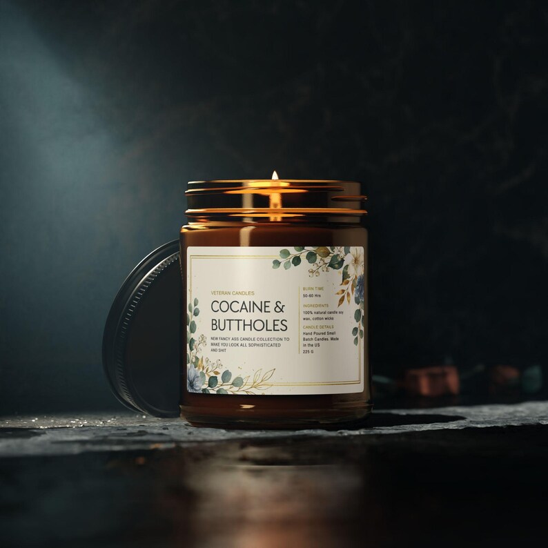 Cocaine & ButtHoles Candle – Funny Novelty Valentine Gift, Cheeky Romantic Humor Jar Candle for Couples image 8