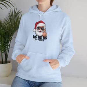 FUNNY SANTA CLAUS - Unisex Heavy Blend™ Hooded Sweatshirt, Christmas Gift, Sweatshirt Gift, Gift For Her, Festive Gift, Festive Hoodie