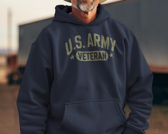 Veteran Hoodie, Military Tribute Hoodie, Gift for Veterans, Casual Wear, Patriotic Apparel, US Army Memorial Day, Gift for Veteran Wife