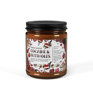 Vela "Cocaína y Culos": un divertido regalo de San Valentín, una vela romántica y atrevida en un tarro. imagen 8