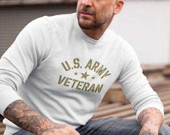 U.S. Army Veteran Crewneck Sweatshirt, Cozy Military Apparel, Gift for Veterans, Casual Sweatshirt for Remembrance, Gift For Parents