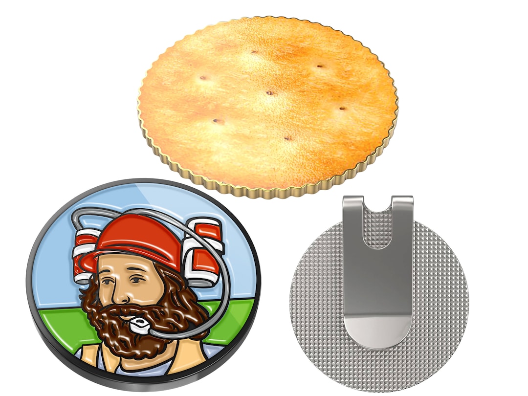 Happy Gilmore Cracker Golf Ball Marker Set With Bonus Drunk Caddy Golfball Marker and