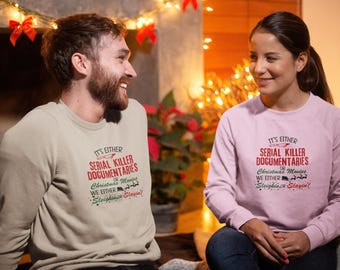 Crime Documentaries Sweatshirt, Horror Christmas Funny Christmas Shirt, Slaying Or Sleighing, Christmas Movies Sweatshirt, Holiday Outfit
