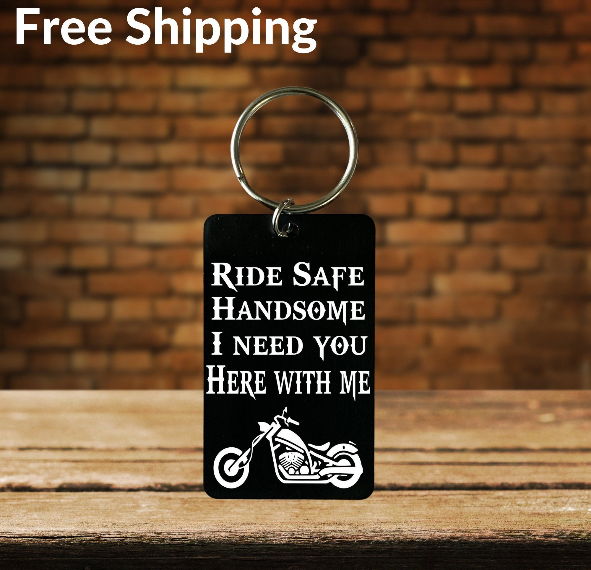 Ride Safe Handsome Keychain for Motorcycle Riders Customizable | Etsy