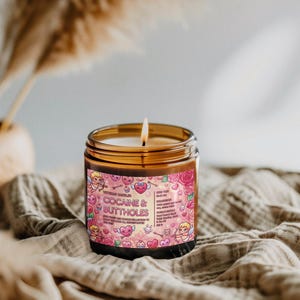 Kokain- och buttholesljus, sött rosa svordomsljus i burk, rolig nyhet, alla hjärtans dag-present bild 4