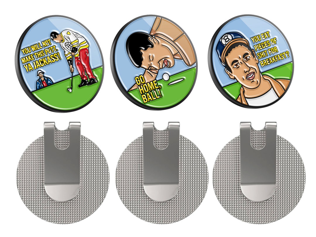 6 Piece Combo Happy Gilmore Golf Ball Marker go Home Ball Ya Etsy